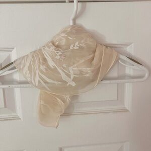 Sheer Pink Flower Scarf